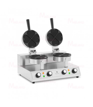 Gaufrier double plaques de cuisson - Moule coeur