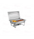 Chafing Dish - GN 1/1, charnière de couvercle hydraulique - 9 l - 2 bruleurs à pâte
