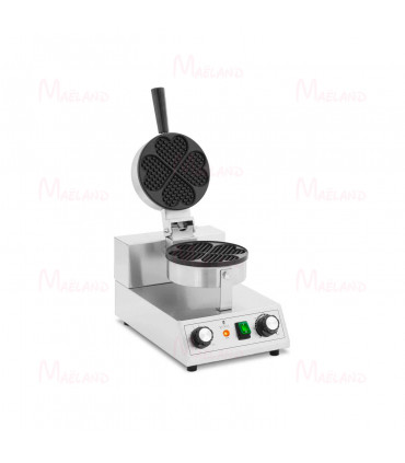 Appareil à gaufre - en forme de cœur - 1000 W - 50 - 300 °C - minuterie - 10 mm